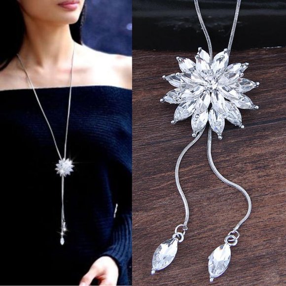 Stunning NEW Celestial Star "Crystal" Y-Drop Necklace - Picture 1 of 1
